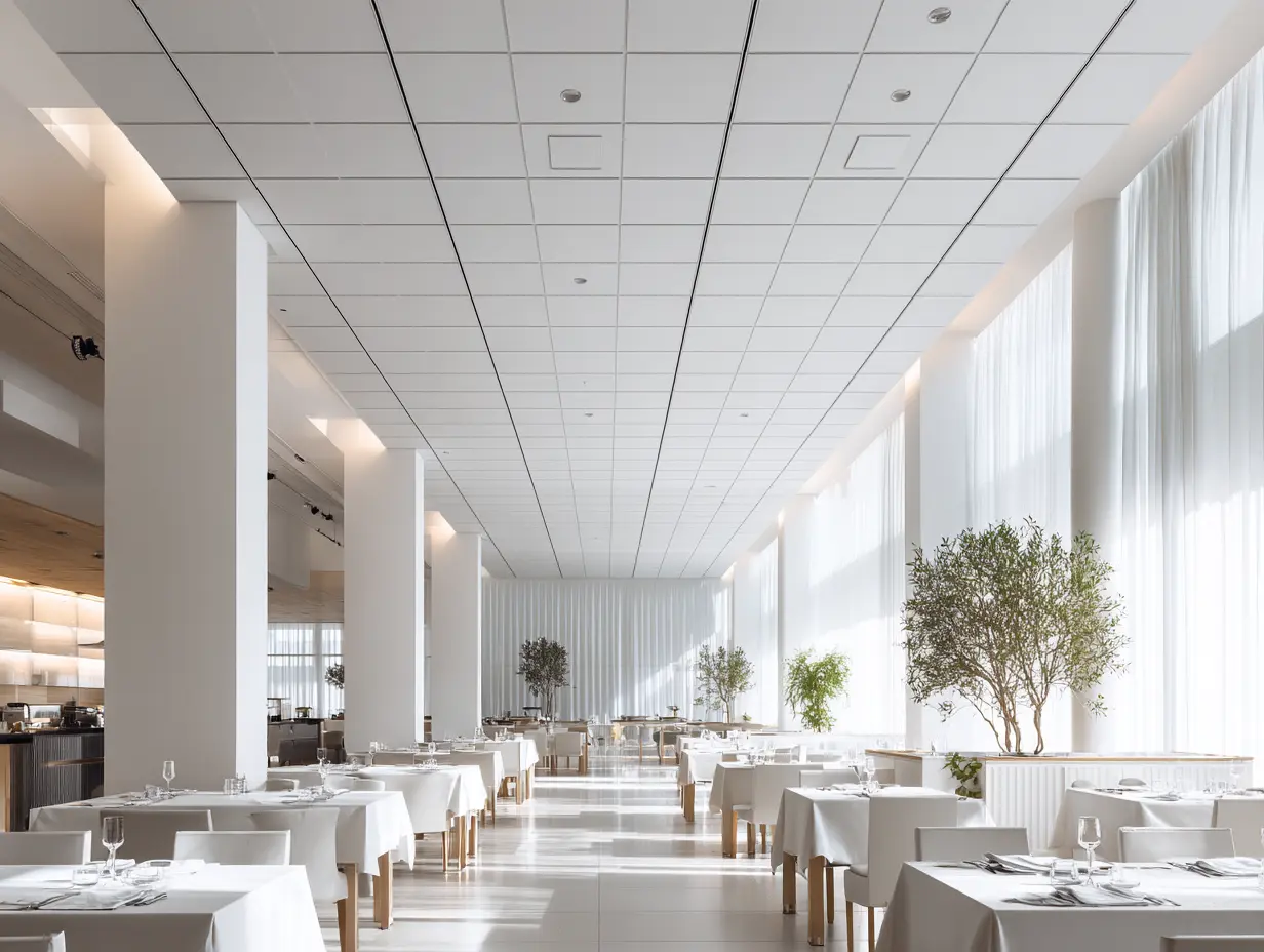 Ceiling restoration in progress at Phoenix restaurant